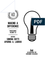 Making A Difference - Proceedings Volume XLI