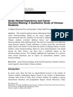 Study Abroad Experience and Career Decision-Making: A Qualitative Study of Chinese Students