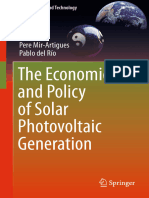 The Economics and Policy of Solar Photovoltaic Generation by Pere Mir Artigues