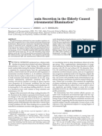 Diminished Melatonin Secretion in The Elderly Caused by Insufficient Environmental Illumination