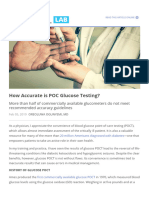 How Accurate Is POC Glucose Testing