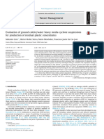 Evaluation of Ground Calcite Water Heavy Media Cyclone Suspensions For Production of Residual Plastic Concentrates