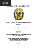 Silabo Desarrollado Control, Mant. y Reest. Del Orden Público