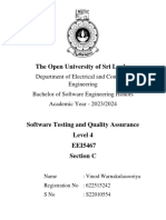 EEI5467-Software Testing and Quality Assurance CA C