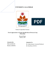 Novel Approaches To Target Specific Insect Pests in Crop Protection