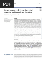 Breast Cancer Prediction Using Gated Attentive Multimodal Deep Learning