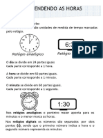 Atividades Sobre Horas