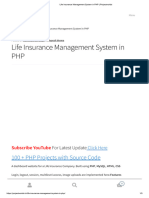 Life Insurance Management System in PHP - Projectworlds