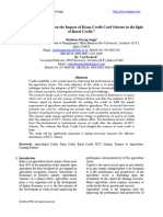 An Empirical Study On The Impact of Kisan Credit Card Scheme in The Light of Rural Credit.