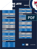 Winnipeg Jets 2024-25 List Schedule