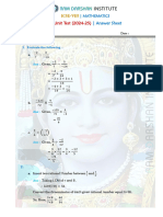 ICSE-8 - Cambridge - Math - 1st Unit Test - 2024-25 (Answer Sheet) - 1