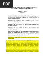 T-362:15 La Perdida de Derechos Politicos Como Pena Accesoria de Una Condena Penal.