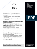 Maternity Allowance Claim Form Interactive Version