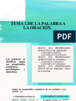 Tema 2. de La Palabra A La Oracion