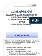 Aula Nº 4 - Conceitos e Modelos Etiológicos de Saúde e Doença