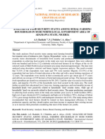 Analysis of Food Security Status Among Rural Farming Households in Mubi North Local Government Area of Adamawa State, Nigeria