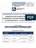 SST - PTS.206 - Desmontaje de Parante de Placa y Conversion A Sistema Desmontable - Sala Maduración 02 - Planta Helados