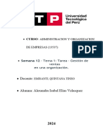 Tarea Semana 12 Gestion de Ventas en Una Organizacion