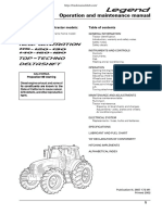 Landini Legend Operation and Maintenance Manual