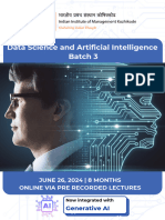 Data Science and Artificial Intelligence Batch 3: JUNE 26, 2024 - 8 MONTHS Online Via Pre Recorded Lectures