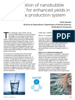 The Application of Nanobubble Technology For Enhanced Yields in Aquaculture Production System