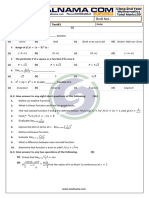 T1 2nd Year Chapter Wise Test Math Chapter 12nd Year