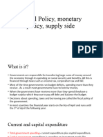 Fiscal Policy, Monetary, Supply Side