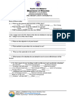 Pre Observation Form