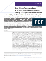 Micro Uidic Integration of Regeneratable Electrochemical Af Finity-Based Biosensors For Continual Monitoring of Organ-On-A-Chip Devices