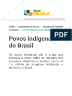 Povos Indígenas - Origem, Atualmente, Resumo - Brasil Escola