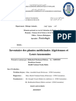 Inventaire Des Plantes Médicinales Algériennes Et Leurs Taxonomies