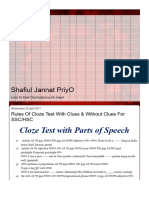 Shafiul Jannat PriyO - Rules of Cloze Test With Clues & Without Clues For SSC-HSC