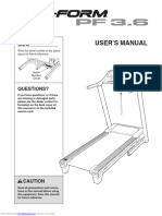 ProForm Treadmill PF - 36 Manual