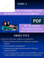 Topic 3 - Af09101 - Analysis and Interpretation of Financial Statements