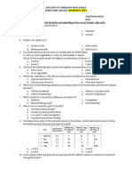 Digestive Worksheet 3rd