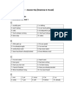 Week 1 - Answer Key (Grammar & Vocab)