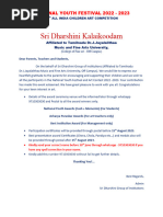 Sri Dharshini Kalaikoodam: National Youth Festival 2022 - 2023