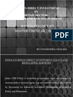 With Reference To Master Circular 2 of 2010: Foreign Direct Investment IN Retail Sector: Single Brand and Multi Brand