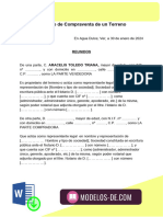 Modelo de Contrato de Compraventa de Un Terreno