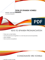 Pronunciation of Spanish Vowels and Consonants