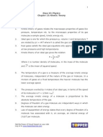 XI Phy Ch12 Kinetic Theory Chapter Notes