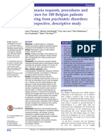 Euthanasia Requests, Procedures and Outcomes For 100 Belgian Patients Suffering From Psychiatric Disorders, A Retrospective, Descriptive Study