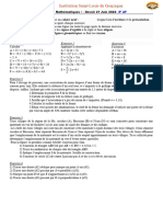 Devoir 21 Juin 8e Mathematiques