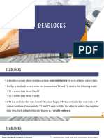 Deadlocks, Concurrency Control, Recovery