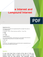 Simple Interest & Compound Interest