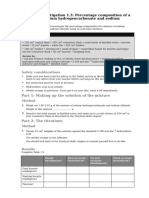 1.3 Percentage Composition of A Mixture of Sodium Hydrogencarbonate and Sodium Chloride