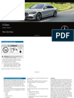 Mercedes S Class Saloon Long 2023owners Manual