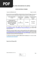 Tender Establishment of Biosafety Level II Lab For Institute of Advanced Virology Thonnakkal Trivandrum