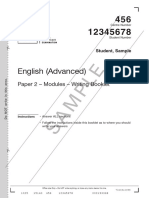 English Advanced HSC Paper 2 Sample Writing Booklet