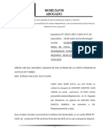 Informo Cumplimiento de Pago de Liquidación Alimentaria Practicada Mediante Resolucion 80 de F